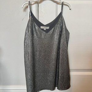 ★ LOFT metallic V-neck cami top